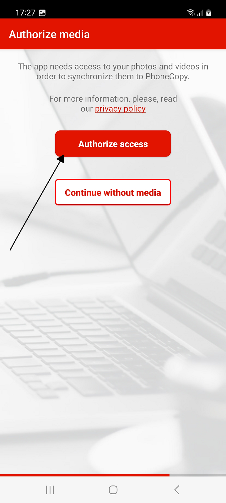 Authorize access to media