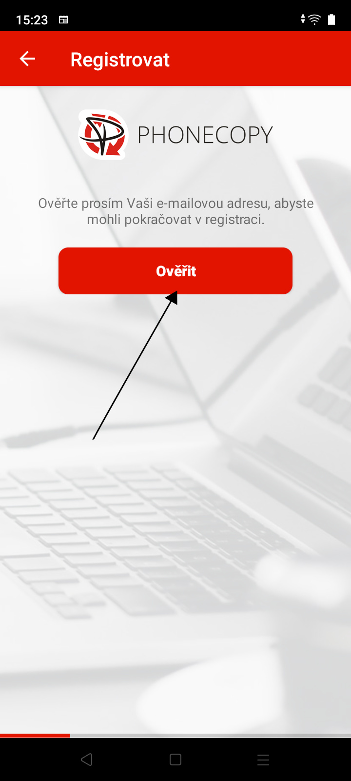 Ověřit email